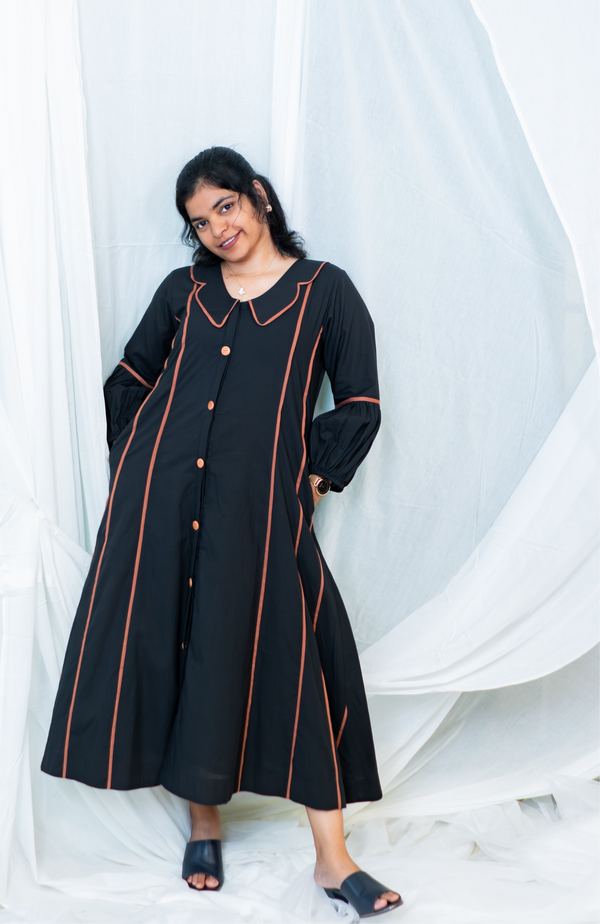 Black mocha line Dress